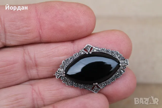 Немска сребърна брошка   