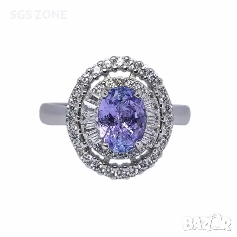 Много Красив Пръстен с Танзанит от Тайланд, снимка 2 - Пръстени - 49824969