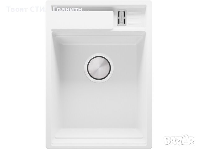 Кухненска Мивка от гранит модел Осло 40 Премиум 380 x 530 мм - бяла