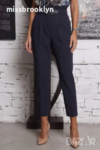 Панталон “Navy Tailored Fit” – тъмносин елегантен панталон арт.8026, снимка 4 - Панталони - 55821291