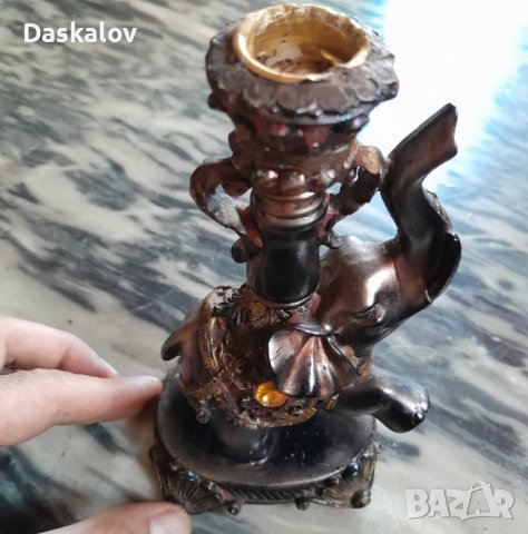 Продавам декоративен свещник слонче, снимка 6 - Декорация за дома - 41345866