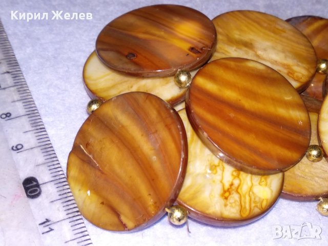 ВЕЛИКОЛЕПНА СЕДЕФЕНА ЛЯТНА ОГЪРЛИЦА ХЕНД МЕЙД НАКИТ с КРАЛСКИ СЕДЕФ и МЕСИНГ КОЛИЕ ГЕРДАН 26524, снимка 12 - Колиета, медальони, синджири - 41761786