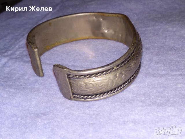 СТАРИННА ПОСРЕБРЕНА ТРАДИЦИОННО РЕТРО ОРНАМЕНТИРАНА РЕГУЛИРУЕМА ГРИВНА РЪЧНА ИЗРАБОТКА 10942, снимка 4 - Антикварни и старинни предмети - 41191931