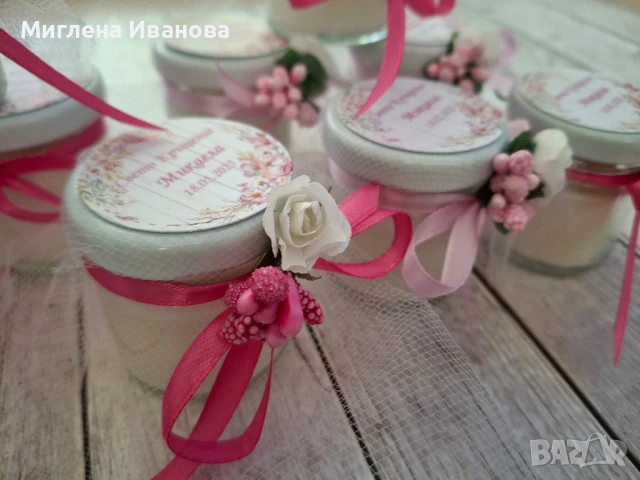 подаръчета за гости / бурканчета със свещ , снимка 6 - Други - 50471612