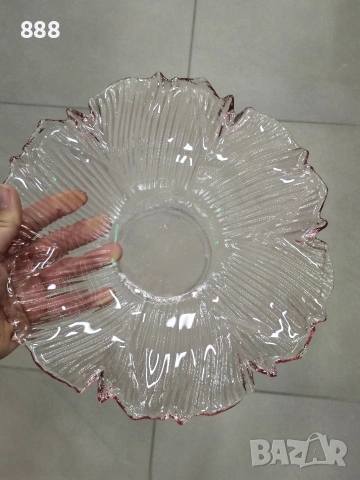 стъклени подноси 31 см, снимка 2 - Други - 53536055