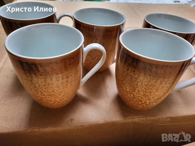 Комплект за хранене от порцелан van Well Ella чинии чаши купички сервиз, снимка 8 - Сервизи - 53762295