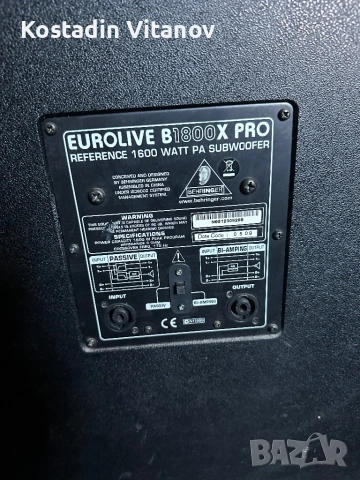 Behringer B1800x pro, снимка 4 - Тонколони - 53692459