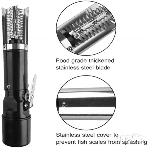 Безжичен професионален уред за почистване на риба, машинка за риба, чистене на риба, снимка 6 - Обзавеждане на кухня - 52006259
