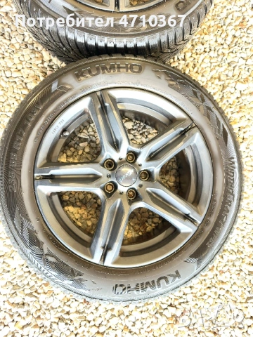 Джанти 17ки, 5х112, центр. отвор66.6, 7.5J, с гуми 235/55, снимка 3 - Гуми и джанти - 53750449