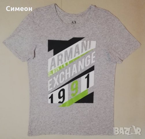 Armani Exchange оригинална тениска S Армани памучна фланелка