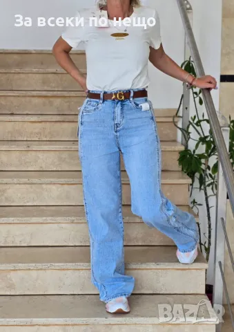 Дамски Сини Меки И Еластични Летни Дънки Код VL-80