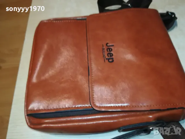 КОЖЕНА ЧАНТА JEEP-МЪЖКА ЗА ПРЕЗ РАМО 2901251027, снимка 17 - Чанти - 48874906