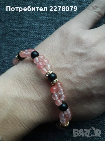 Гривни от различни камъни - ръчна изработка, снимка 8 - Гривни - 44925022