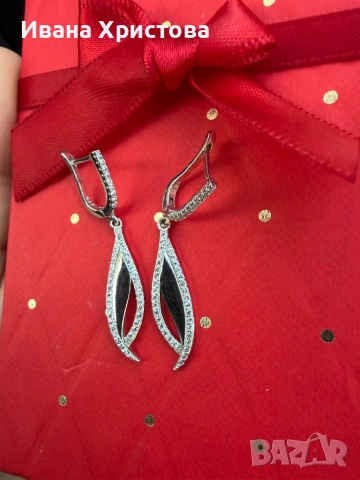 Сребърни Обеци, снимка 2 - Обеци - 53813900