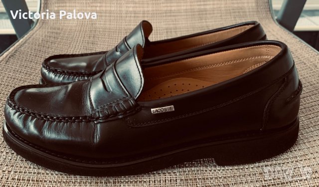 Кожени маркови обувки- лоуфъри LACOSTE, снимка 8 - Ежедневни обувки - 36029674
