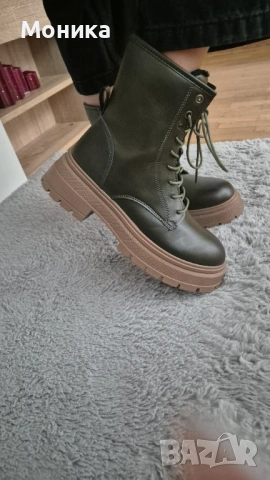 Чисто нови зимни боти Air Star №39 – Масленозелени, снимка 9 - Дамски боти - 53581935