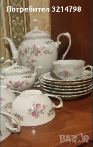 Старинен немски порцеланов сервиз Kahla, снимка 4 - Сервизи - 47263991