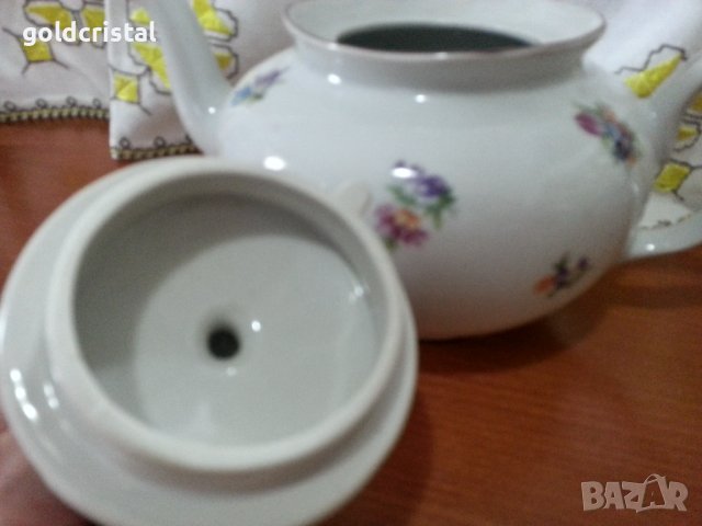 Стар български порцелан сип чайник, снимка 7 - Антикварни и старинни предмети - 41500385