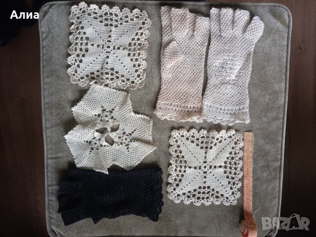 Плетива, ръкавици на една кука, снимка 6 - Декорация за дома - 41230226
