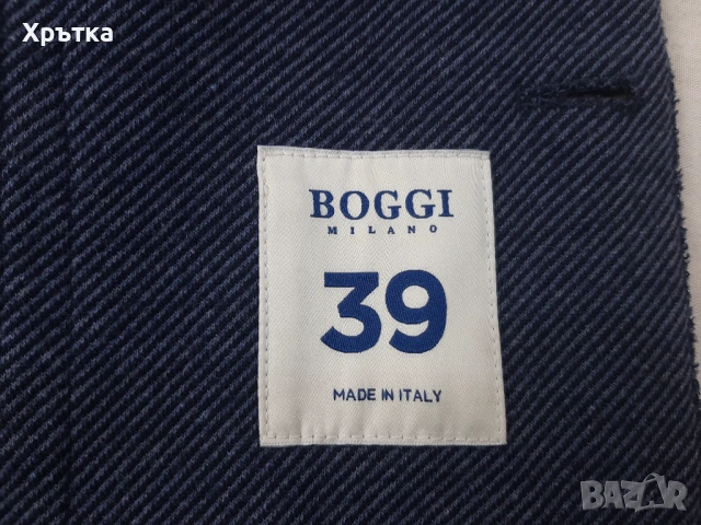 Boggi Milano - Оригинално мъжко деструктурирано сако с вълна р-р L, снимка 6 - Сака - 53301631