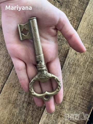 Винтидж Тирбушон - бронзов ключ, снимка 4 - Други - 51272255