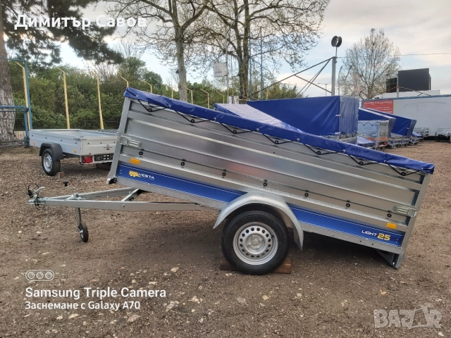 Туристическо, самосвално ремарке VESTA LIGHT 25 с допълнителни канати и плосък брезент, снимка 8 - Ремаркета - 51966154