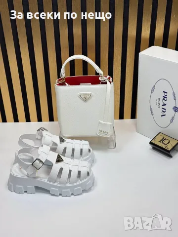 Prada Дамски Сандали Прада - Бели Или Черни Код SEM-243, снимка 11 - Сандали - 55776630