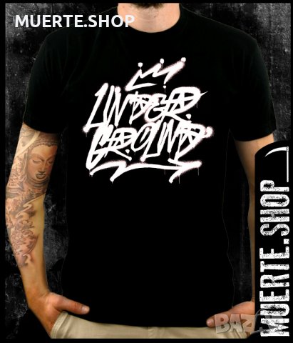Черна тениска с щампа UNDERGROUND TAG