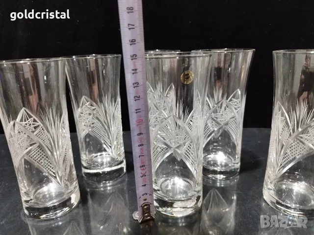 кристални чаши за вода безалкохолно серия Зорница , снимка 3 - Антикварни и старинни предмети - 49427013