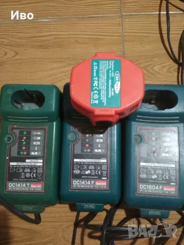 батерия1420/14.4v за makita и 3 броя зарядни, снимка 1