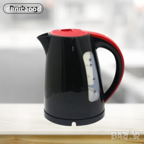 Електрическа кана Rosberg R51230A, 2200W, 1.7 литра, Черен/червен