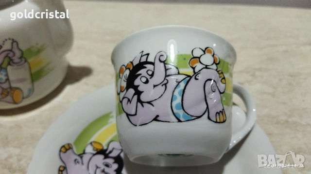 български порцелан детски комплект за хранене , снимка 5 - Антикварни и старинни предмети - 51716970