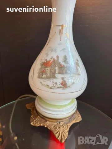 старинна стъклена лампа, снимка 3 - Антикварни и старинни предмети - 49976094
