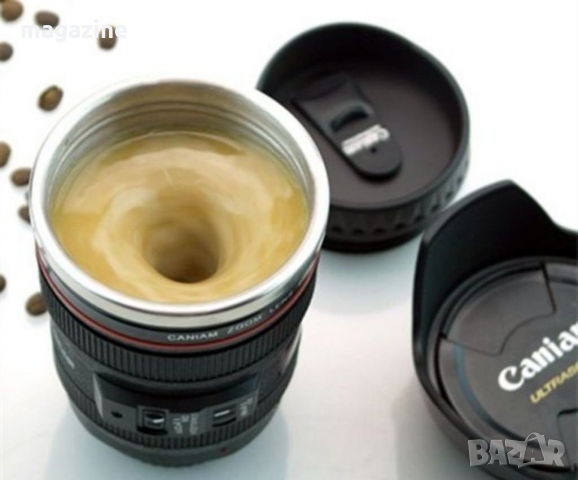 ТЕРМО ЧАША ВЪВ ФОРМАТА НА ОБЕКТИВ, снимка 3 - Чаши - 36078844