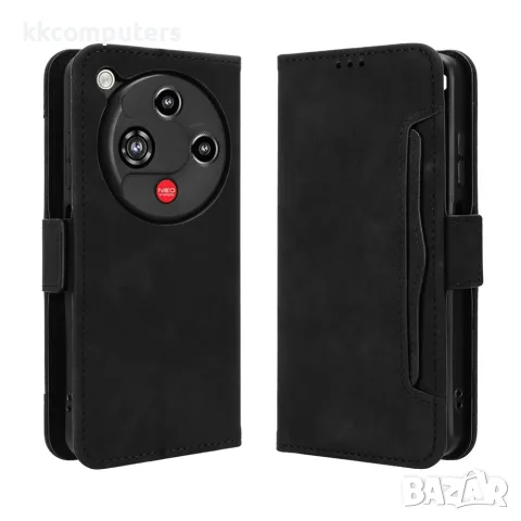 За ZTE nubia Focus 2 5G / Vivacom 5G Pro 2 Кожен Калъф Тефтер с Портфейл, Отделящ се Картодържател и