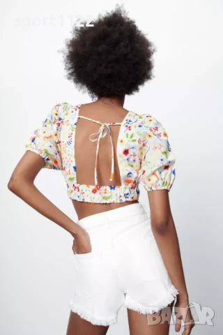 Zara Crop Top/S/дамска блузка, снимка 5 - Корсети, бюстиета, топове - 50715140