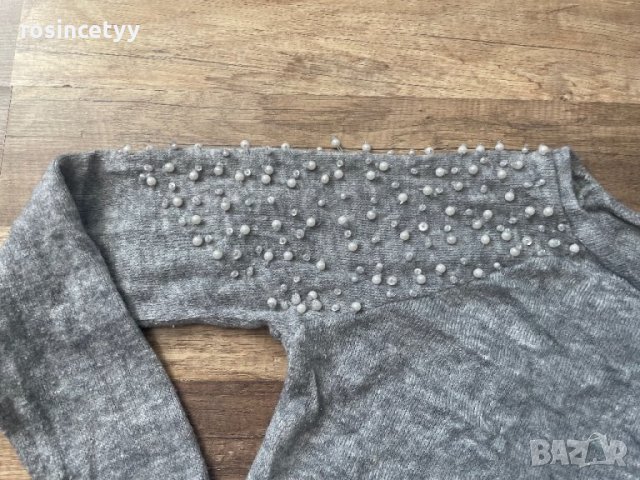 Сиво плетиво , снимка 2 - Блузи с дълъг ръкав и пуловери - 40936431