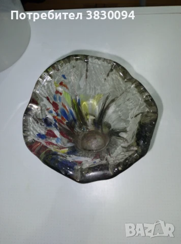 Стара масивна стъклена ваза, снимка 6 - Други ценни предмети - 50799672