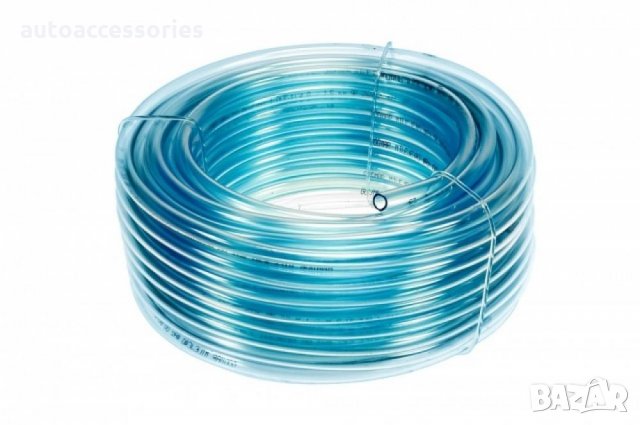 300005102 Маркуч за бензин и масло 1-слоен PVC прозрачно синьо 1метър, снимка 1