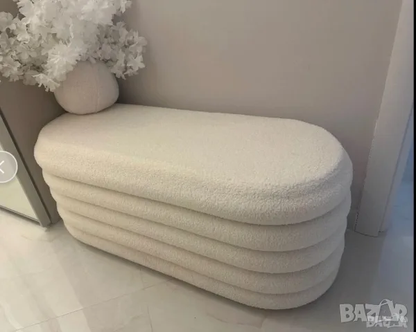 табуретка с ракла , тапицирана с букле, камко, снимка 6 - Спални и легла - 55795938