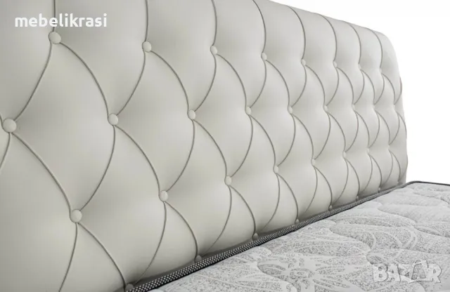 Тапицирано легло Зара бяло.С Отстъпка -10% до края на месеца!, снимка 3 - Спални и легла - 49940816