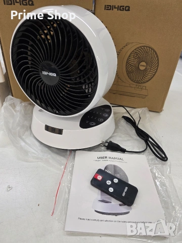 40W Настолен циркулационен вентилатор с дистанционно управление и осцилация, снимка 12 - Вентилатори - 53867827