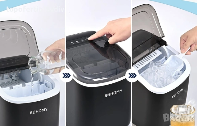 Ледогенератор Euhomy,Гаранция, снимка 5 - Хладилници - 53654577