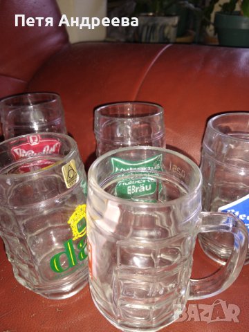 Халби с етикети на известни австрийски марки бира, снимка 4 - Сервизи - 40272527