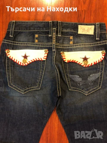 $229 Мъжки дънки Robin's Jean Mens 33 кожени джобове D5075WHT Lone Star Classic Fit