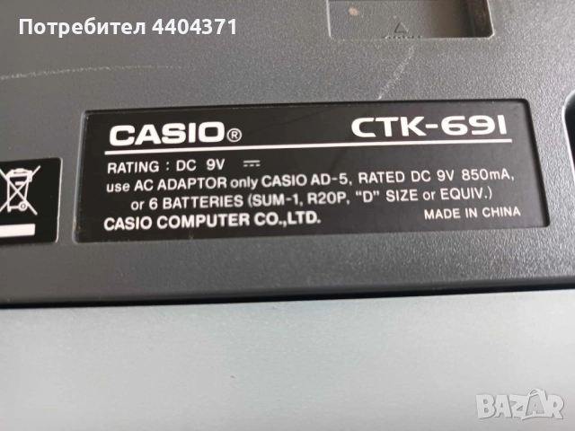 Синтезатор CASIO-CTK 691, снимка 5 - Синтезатори - 52068948
