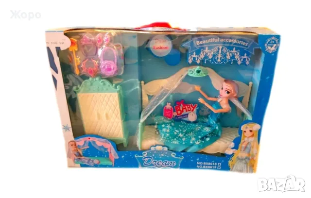 Детски комплект Спалнята на принцесата Елза ,с Гардероб и аксесоари 120497