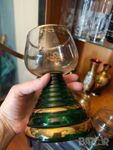 Страхотни кристални чаши с позлата , снимка 9 - Чаши - 51457467