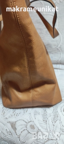 Голяма дамска чанта, кожена, нова, снимка 2 - Чанти - 47601490