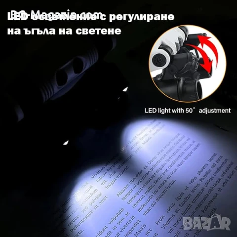 Професионална часовникарска увеличителна лупа за глава LED осветление лампа за бижутери часовникари, снимка 3 - Други инструменти - 50921208